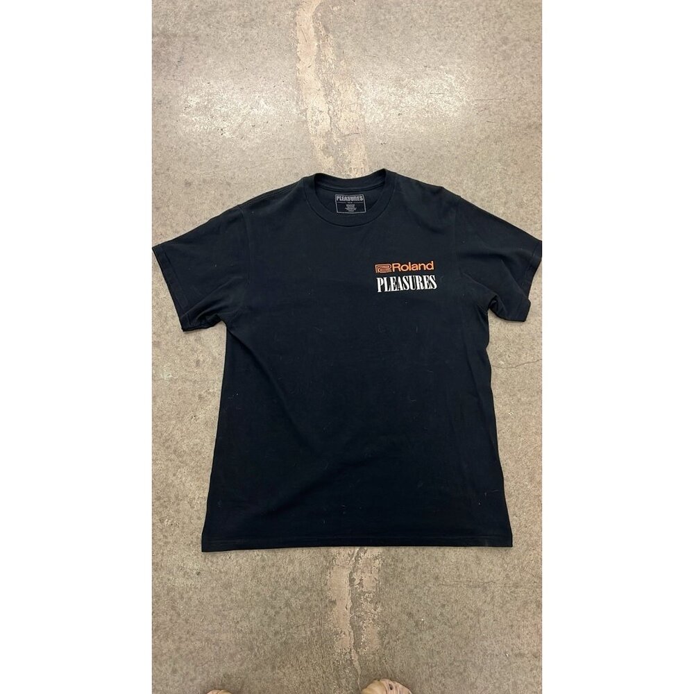 Roland x Pleasures Black Tee  Size Medium